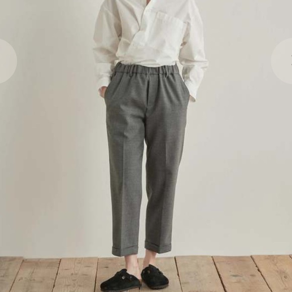 Nico Nicholson & Nicholson Robin Twill Tan Cropped Pants Linen Cotton Size 40 - Picture 9 of 10